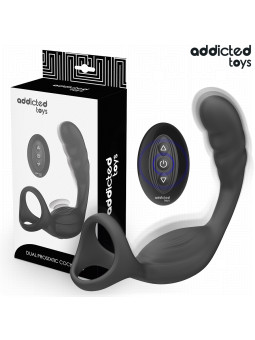 ADDICTED TOYS ANILLO DOBLE VIBRADOR PROSTATICO CONTROL REMOTO