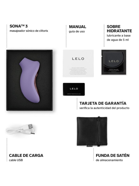 LELO SONA 3 MASAJEADOR SONICO DE CLITORIS VIOLETA