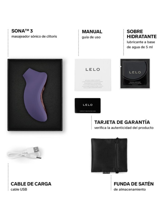 LELO SONA 3 MASAJEADOR SONICO DE CLITORIS MORADO