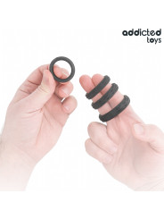 ADDICTED TOYS SET ANILLOS PENE TEXTURIZADOS 4 TAMANOS