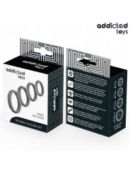 ADDICTED TOYS SET ANILLOS PENE TEXTURIZADOS 4 TAMANOS