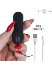 INTENSE KAREN MINI BALA VIBRADORA 10 MODOS RECARGABLE NEGRO