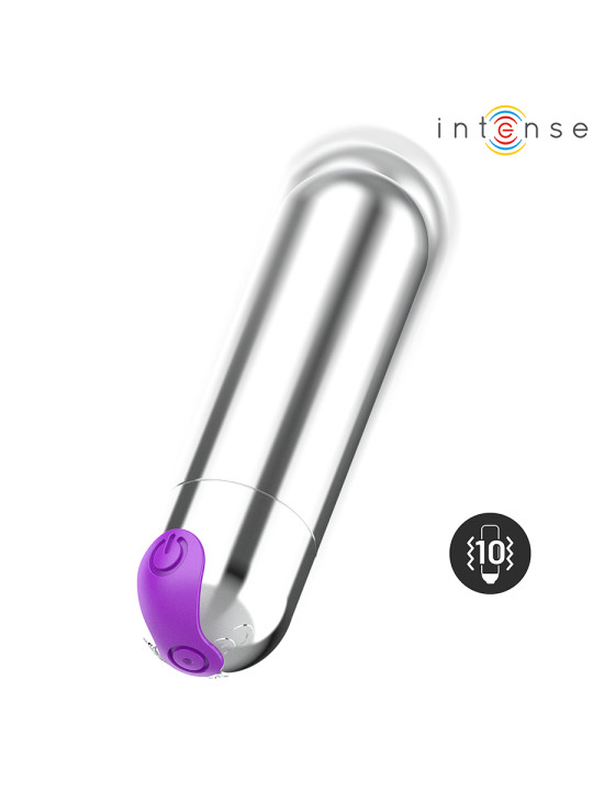 INTENSE KAREN MINI BALA VIBRADORA 10 MODOS RECARGABLE PLATEADO