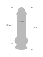 GET REAL PENE REALISTICO DELUXE CON TESTICULOS EXTRA GRUESO 28 CM