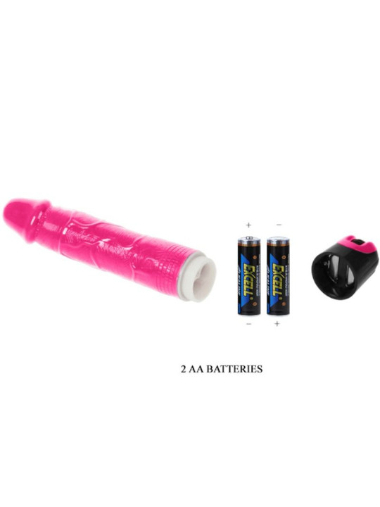 VIBRADOR ROSA MULTIVELOCIDAD TPR SUAVE Y FLEXIBLE DE LA MARCA BAILE