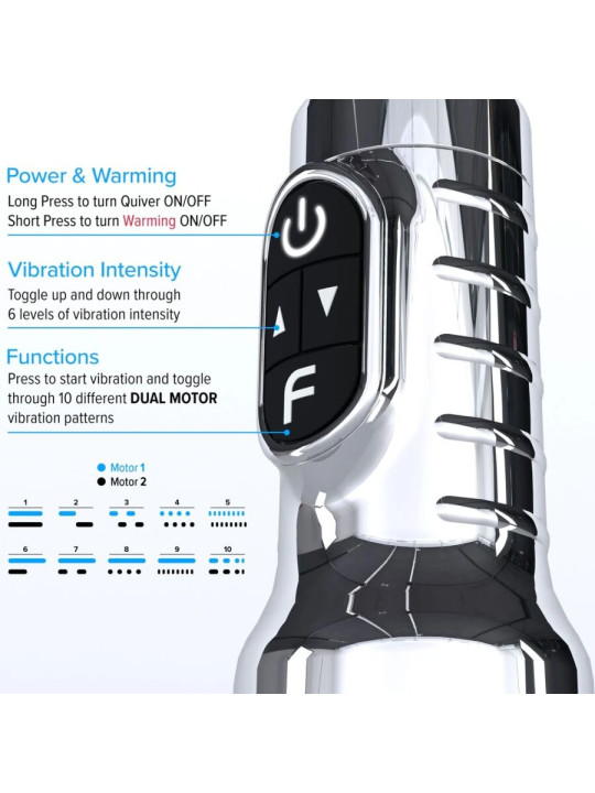 FLESHLIGHT QUIVER MASTURBADOR VIBRATORIO RECARGABLE VAGINA