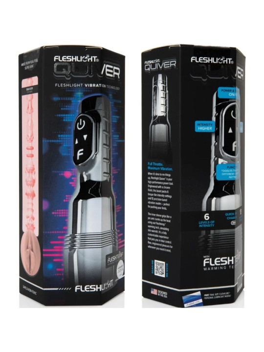 FLESHLIGHT QUIVER MASTURBADOR VIBRATORIO RECARGABLE VAGINA