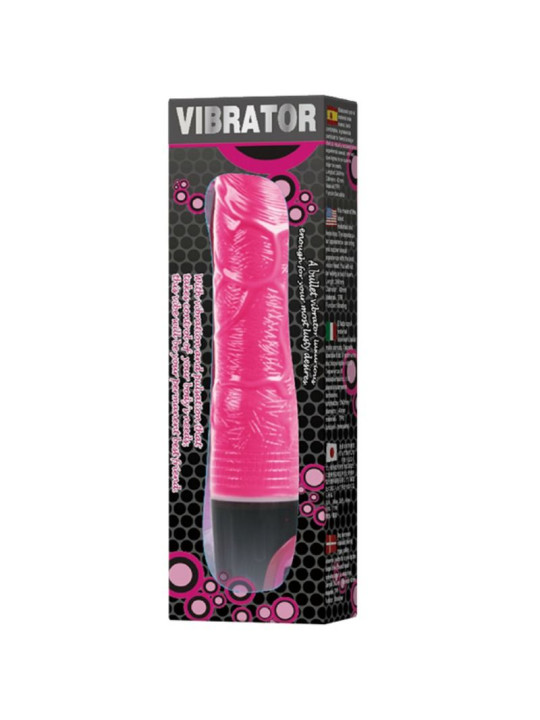 VIBRADOR ROSA MULTIVELOCIDAD TPR SUAVE Y FLEXIBLE DE LA MARCA BAILE