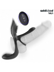 ADDICTED TOYS DOBLE ANILLO PARA EL PENE CON ESTIMULADOR DE CLITORIS