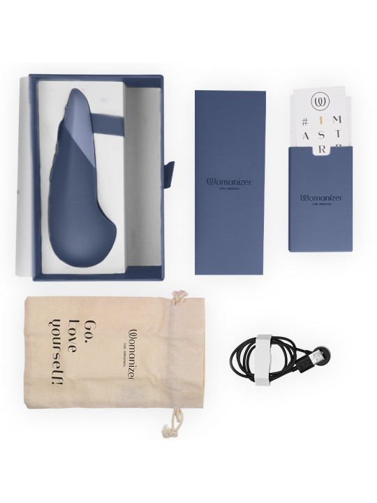 WOMANIZER VIBE VIBRADOR LAY ON SILENCIOSO AZUL OSCURO