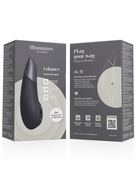 WOMANIZER ENHANCE ESTIMULADOR DE CLITORIS NEGRO