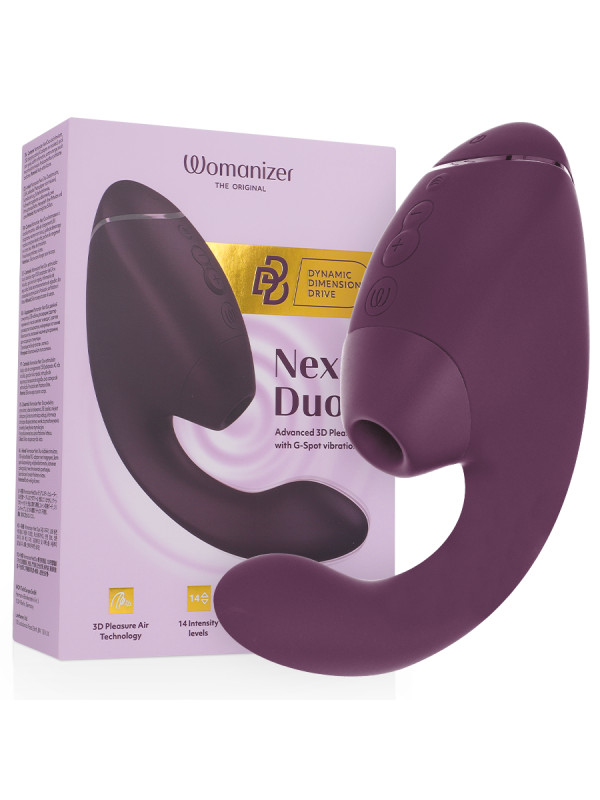 WOMANIZER DUO NEXT ESTIMULADOR VIBRADOR DUAL CLITORIS PUNTOG MORADO