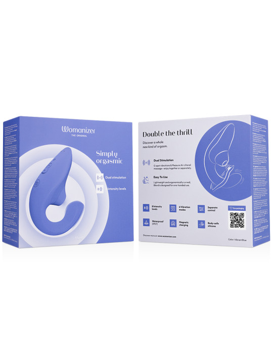 WOMANIZER BLEND ESTIMULADOR VIBRADOR RABBIT AZUL