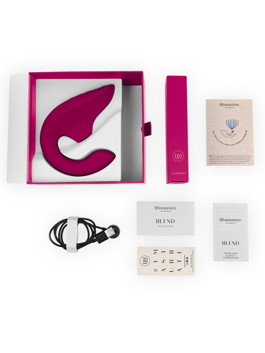 WOMANIZER BLEND ESTIMULADOR VIBRADOR RABBIT FUCSIA