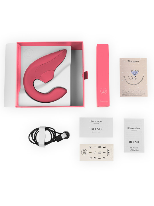 WOMANIZER BLEND ESTIMULADOR VIBRADOR RABBIT ROSA