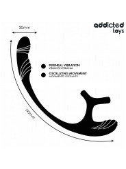 ADDICTED TOYS PLUG ANAL VIBRACION Y WAVING 360º Y ESTIMULADOR TESTICULOS