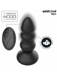 ADDICTED TOYS PLUG ANAL VIBRADOR THRUSTING Y LUZ LED CONTROL REMOTO
