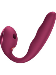 FUN FACTORY ALLEGRO DOBLE VIBRADOR INSERTABLE AIR PULSE BURDEOS