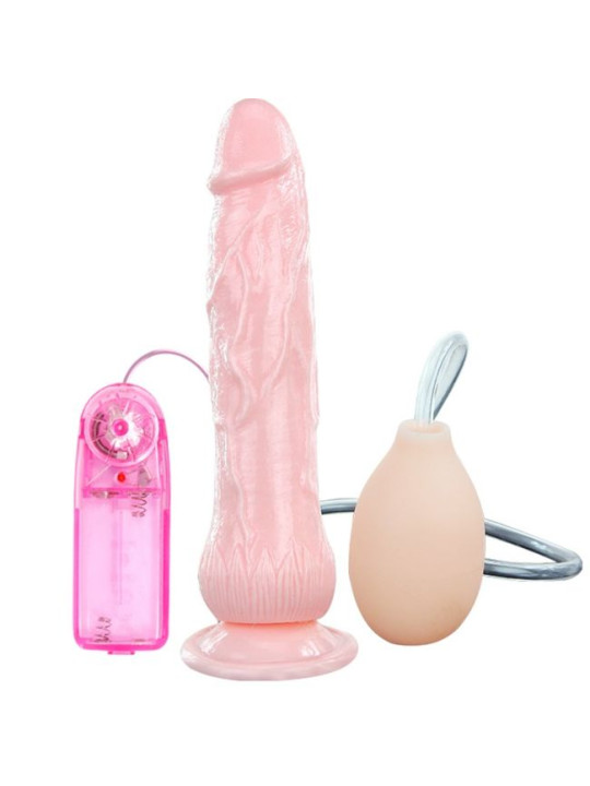 DILDO VIBRADOR SQUIRT REALISTA CON VENTOSA Y VIBRACIONES DE LA MARCA BAILE VIBRATORS