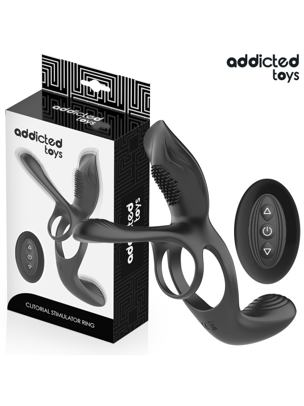 ADDICTED TOYS ANILLO DOBLE PARA EL PENE CON ESTIMULADOR DE CLITORIS