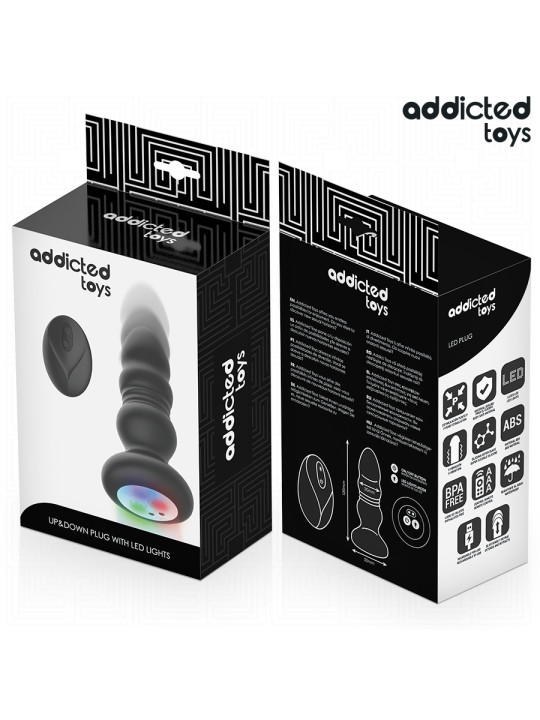 ADDICTED TOYS PLUG ANAL VIBRADOR THRUSTING Y LUZ LED CONTROL REMOTO