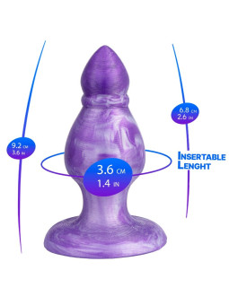 SILEXD QUEEN PLUG ANAL FANTASY SILICONA LIQUIDA TERMOREACTIVO LILA 92 CM