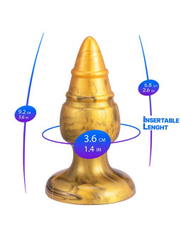 SILEXD GOLDY PLUG ANAL FANTASY SILICONA LIQUIDA TERMOREACTIVO ORO 92 CM