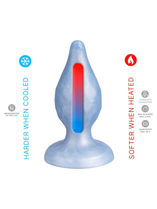 SILEXD DIAMOND PLUG ANAL FANTASY SILICONA LIQUIDA TERMOREACTIVO AZUL PERLA 92 CM