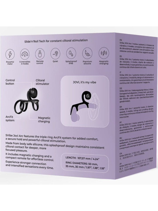 SNAIL VIBE JOVI ARC ANILLO DE PAREJA CONTROL REMOTO NEGRO