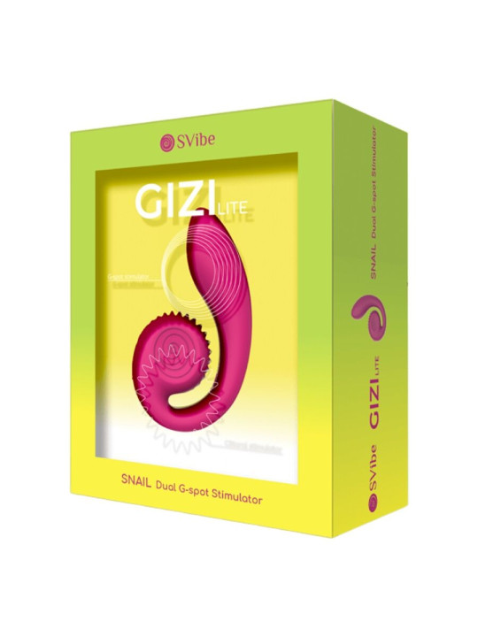 SNAIL VIBE GIZI LITE VIBRADOR DUAL PUNTO G Y CLITORIS ROSA