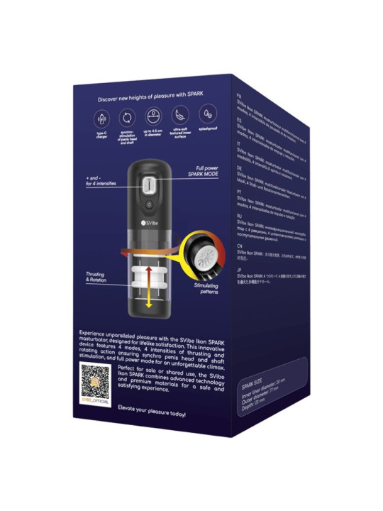 SNAIL VIBE IKON SPARK MASTURBADOR CON EMPUJE Y ROTACION