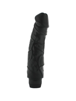 VIBRADOR REALÍSTICO NEGRO 22 CM SILICONA SUAVE DE LA MARCA SEVEN CREATIONS
