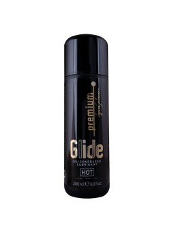 HOT PREMIUM SILICONE GLIDE LUBRICANTE BASE SILICONA 200 ML
