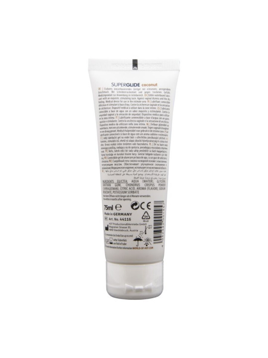 HOT SUPERGLIDE LUBRICANTE COMESTIBLE BASE AGUA COCO 75 ML