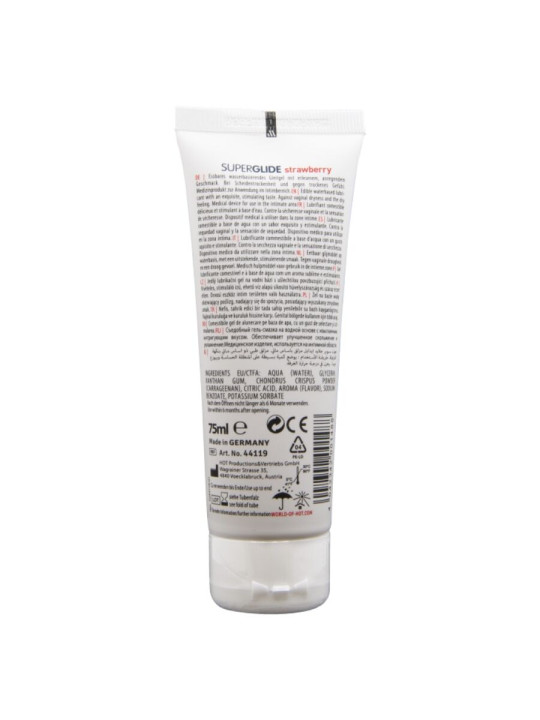 HOT SUPERGLIDE LUBRICANTE COMESTIBLE BASE AGUA FRESA 75 ML