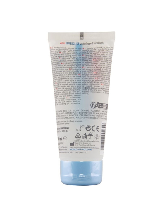 HOT ANAL SUPERGLIDE LIQUID PLEASURE LUBRICANTE ANAL BASE AGUA 100 ML