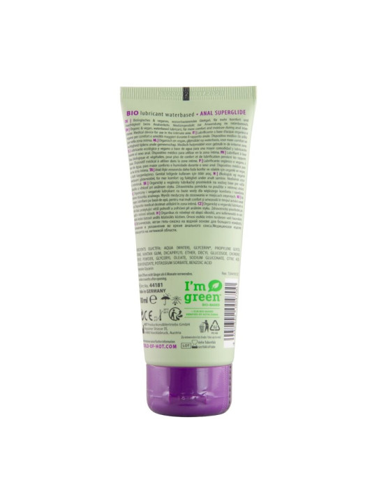 HOT BIO LUBRICANT LUBRICANTE BIO BASE AGUA SUPERGLIDE ANAL 100 ML