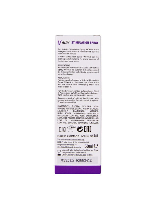 HOT V ACTIV SPRAY ESTIMULANTE PARA MUJER 50 ML