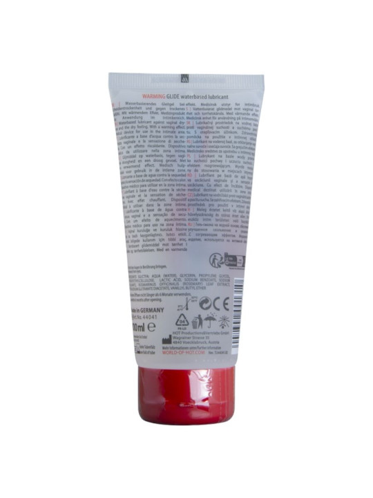 HOT WARMING GLIDE LIQUID PLEASURE LUBRICANTE BASE AGUA EFECTO CALOR 100 ML