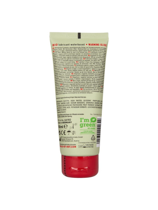 HOT BIO LUBRICANT LUBRICANTE BIO BASE AGUA EFECTO CALOR 100 ML