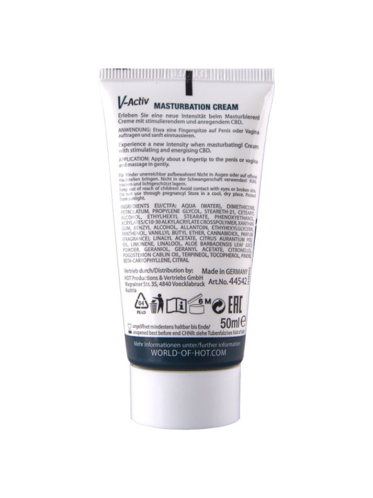 HOT CREMA DE MASTURBACION CON CBD UNISEX 100 ML
