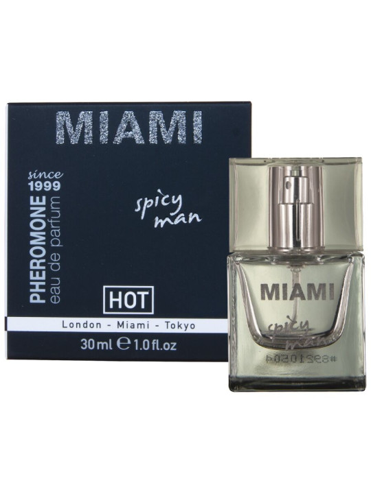 HOT PERFUME CON FEROMONAS MIAMI SPICY HOMBRE 30 ML