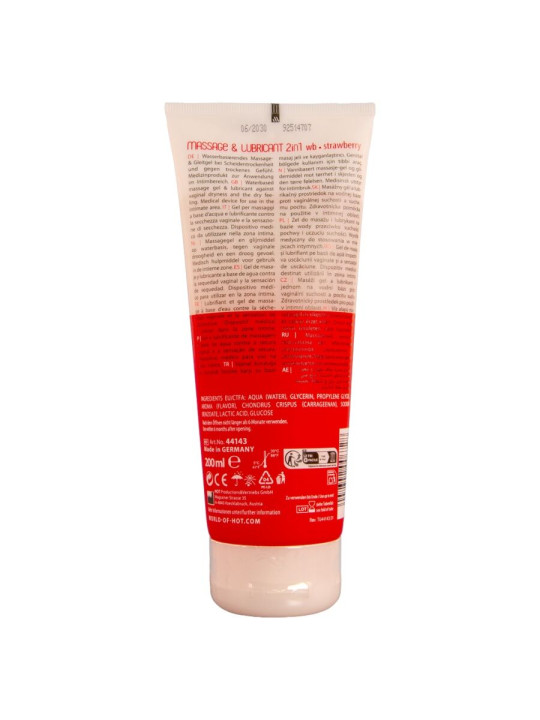 HOT MASSAGE GLIDE GEL 2 EN 1 FRESA 200 ML