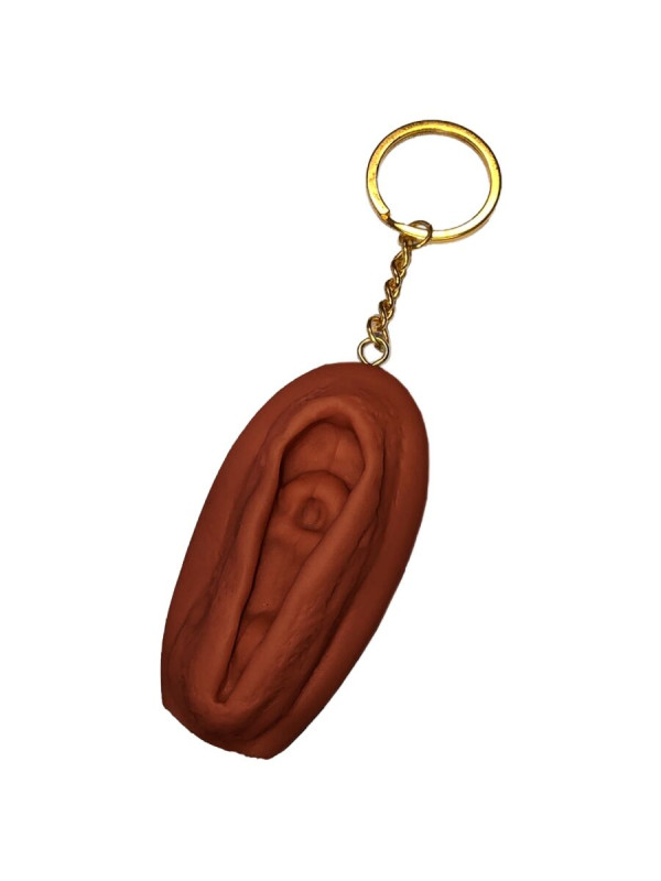 DIABLO PICANTE LLAVERO DE VAGINA TONO OSCURO