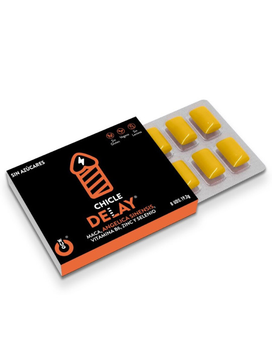 WUG DELAY 1 x 8 UDS Chicle funcional con Zinc Selenio y Vitamina B6 para mayor control y resistencia en los momentos intimos