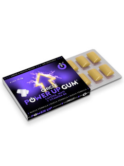 WUG POWER UP 1 X 8 UDS Chicle energetico para concentracion y resistencia