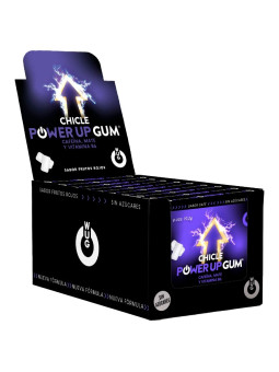 WUG POWER UP DISPLAY 12 X 8 UDS Chicle energetico para concentracion y resistencia