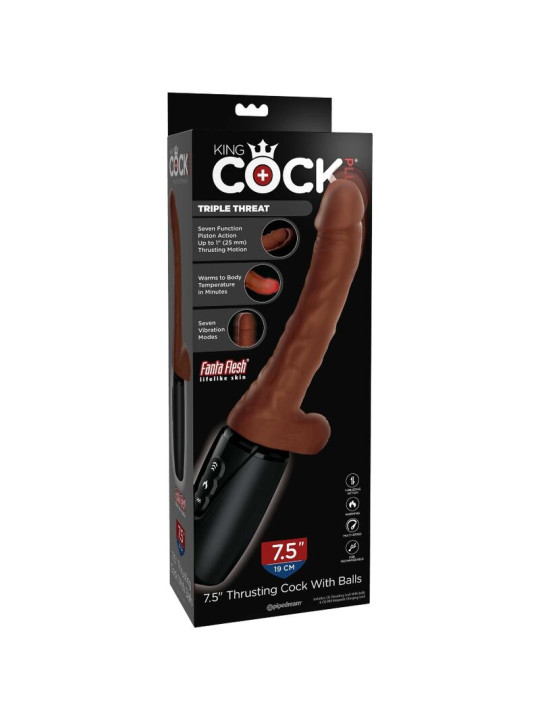 CONSOLADOR VIBRADOR CALEFACTABLE KING COCK PLUS DE LA MARCA KING COCK PLUS