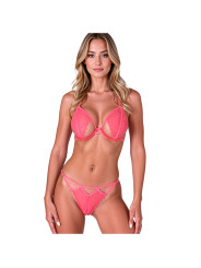 PASSION RESILQUE SET SUJETADOR TANGA ROJO L XL