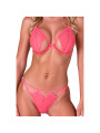 PASSION RESILQUE SET SUJETADOR TANGA ROJO L XL